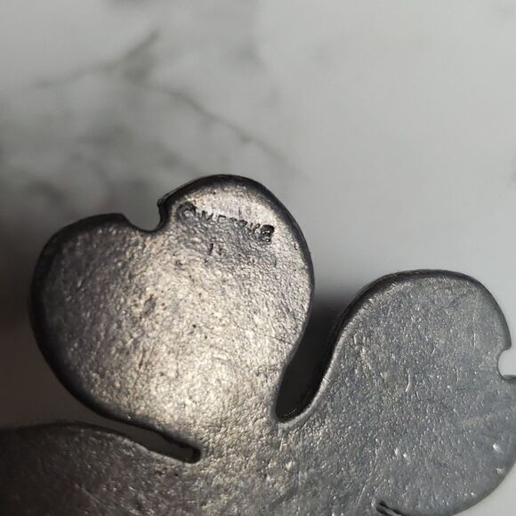 Vintage Metzke Sterling Silver Flower Necklace - Picture 5 of 8